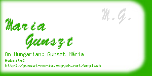 maria gunszt business card