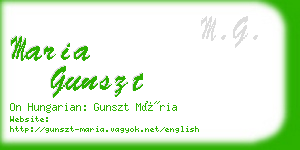 maria gunszt business card